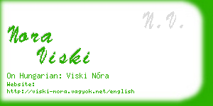 nora viski business card